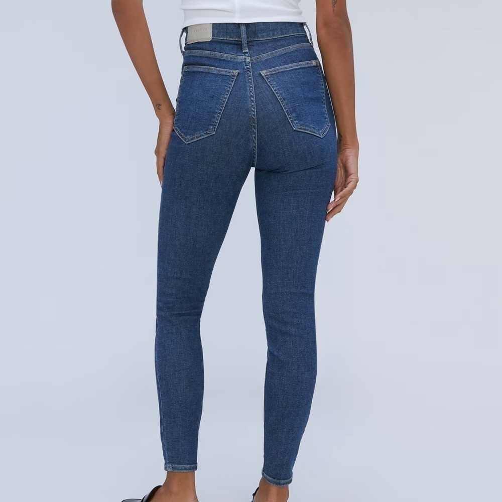 EVERLANE The Way-High® Skinny Ankle Mid Blue Wash Jean